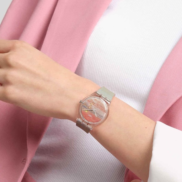 NWT Swatch x Tate Gallery Collection Watch TURNER'S SCARLET SUNSET Unisex - Picture 3 of 9